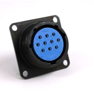 CONNETTORE CIRCOLARE SERIE JM - 10 POLI FEMMINA DA PANNELLO - SIZE 21 - COD. JMR2110F