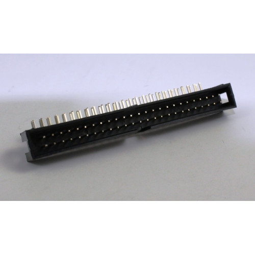 CONNETTORE MASCHIO PER CONNETTORE A PERFORAZIONE D'ISOLANTE 50 POLI DA CIRCUITO STAMPATO A 90°