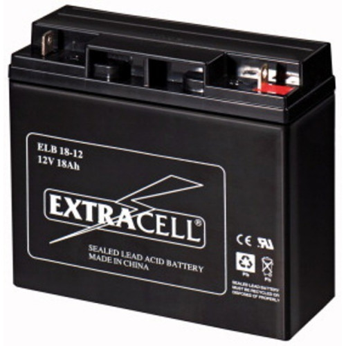 BATTERIA RICARICABILE AL PIOMBO 12 V 18 A/H MARCA EXTRACELL ELB18-12