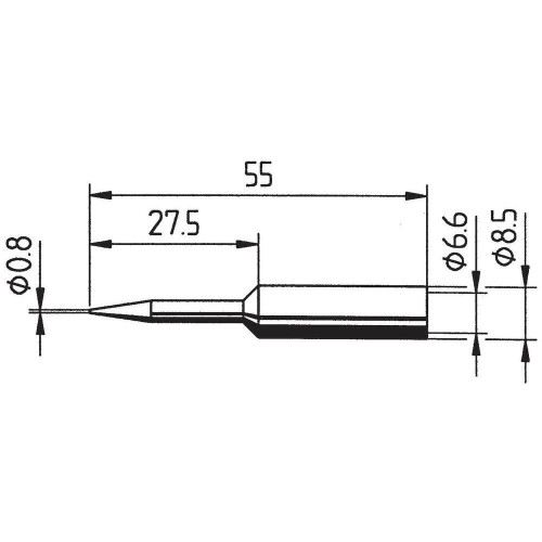 PUNTA PER SALDATORI ERSA MODELLO 832SD ERSADUR 0,8MM