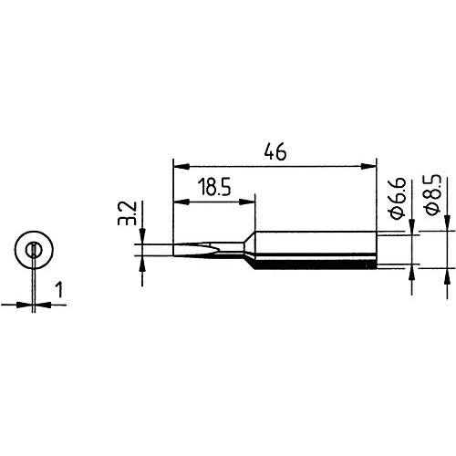PUNTA PER SALDATORI ERSA MODELLO 832EDLF 3,2MM ERSADUR 