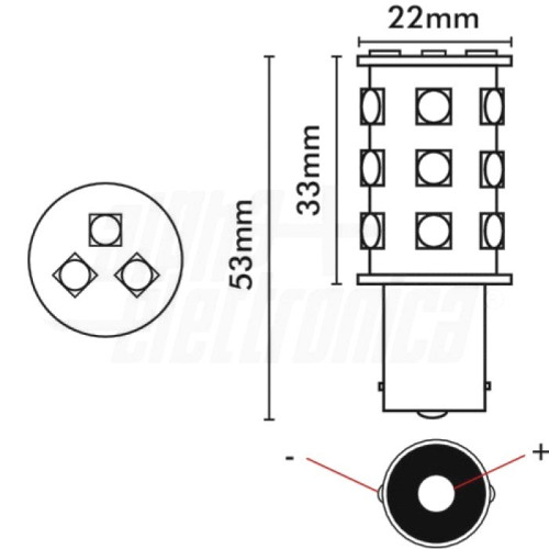 LAMPADA A LED 10-30V BA15S