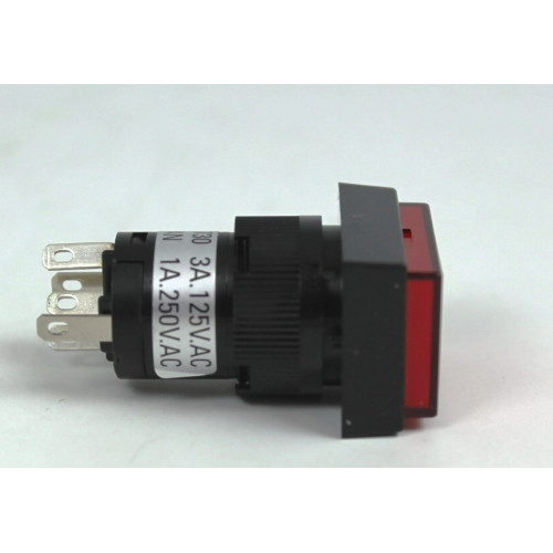 DEVIATORE  UNIPOLARE  LUMINOSO CON AUTORITORNO - ROSSO