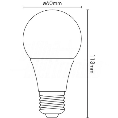 LAMPADA A LED ATTACCO E27 12V 10W COLORE BIANCO CALDO