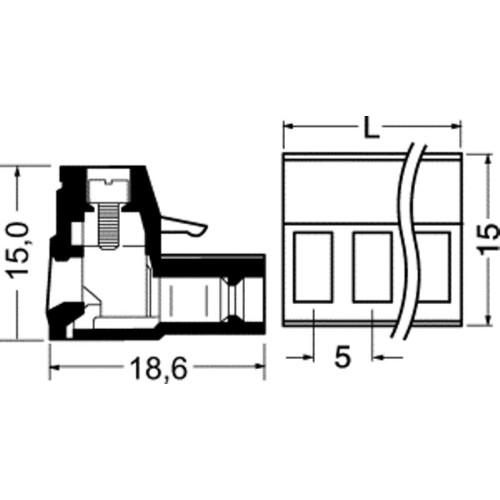MORSETTIERA EUROPLUG 3P FEMMINA PASSO 5MM