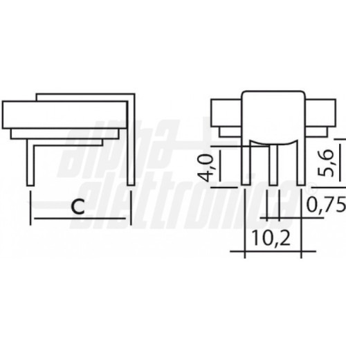 PILA AL LITIO 3V DL2450 DA CIRCUITO STAMPATO