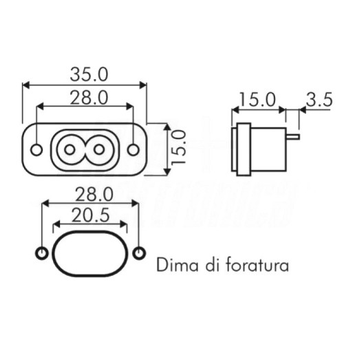 SPINA DA PANNELLO 2V 200V