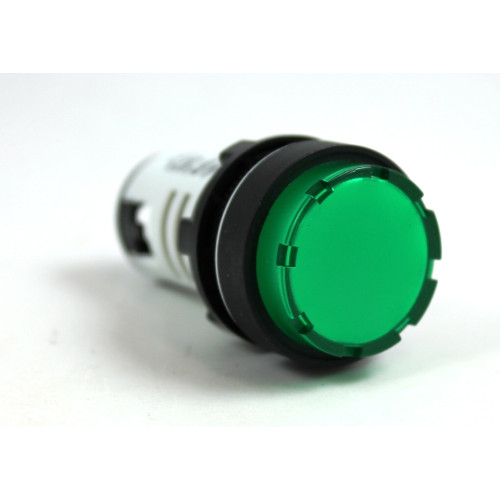 SEGNALATORE LUMINOSO A LED COLORE VERDE - TENSIONE DI FUNZIONAMENTO 220VAC