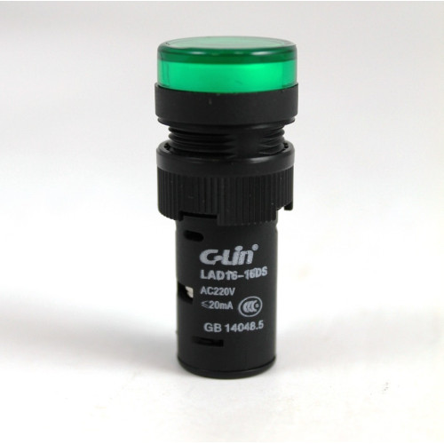 SEGNALATORE LUMINOSO A LED COLORE VERDE - TENSIONE DI FUNZIONAMENTO 220VAC