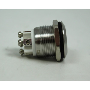 Pulsante Unipolare Antivandalo con Autoritorno Luminoso -  Verde 2