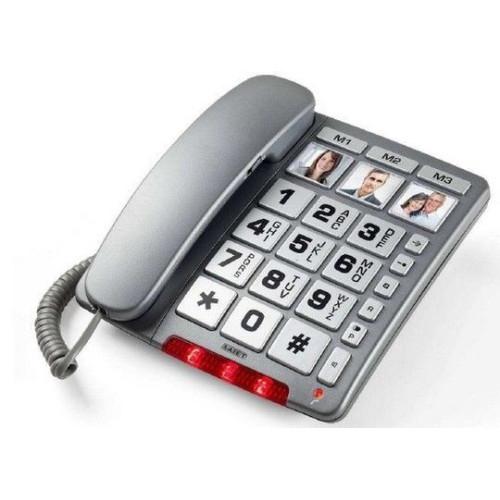 TELEFONO MULTIFUNZIONE A TASTI GRANDI COLORE GRIGIO