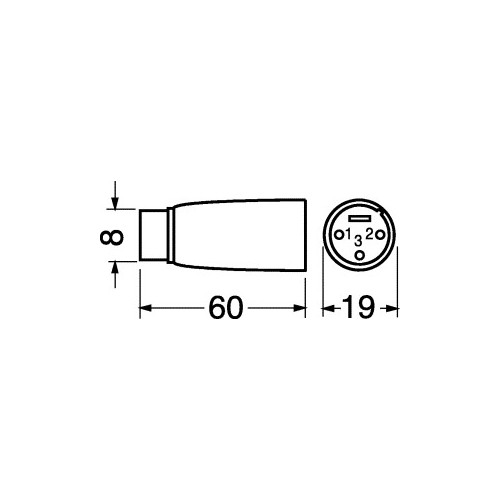 ADATTATORE SPINA XLR PRESA  RCA 