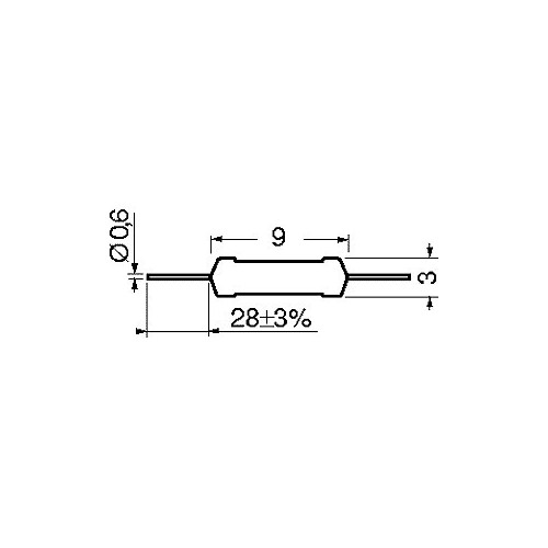 RESISTENZA A STRATO DI CARBONE 0,5W  22 OHM 5%