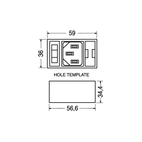 SPINA TRIPOLARE CON PORTAFUSIBILE ED INTERRUTTORE A BILANCIERE