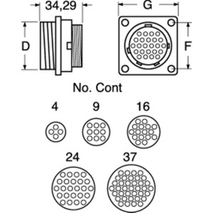 CONNETTORE DA PANNELLO AMP 206838-1 24P  2