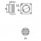 CONNETTORE CIRCOLARE SERIE JM - 24 POLI FEMMINA DA PANNELLO