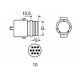 CONNETTORE CIRCOLARE SERIE JM - 10 POLI MASCHIO VOLANTE