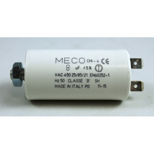 CONDENSATORE DI RIFASAMENTO IN POLIPROPILENE  METALLIZZATO 8 µF / 450 VL