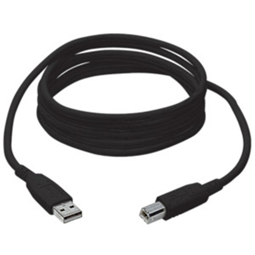CAVO INTESTATO CON SPINA USB TIPO A E SPINA USB TIPO B - LUNGHEZZA 5 METRI COLORE NERO
