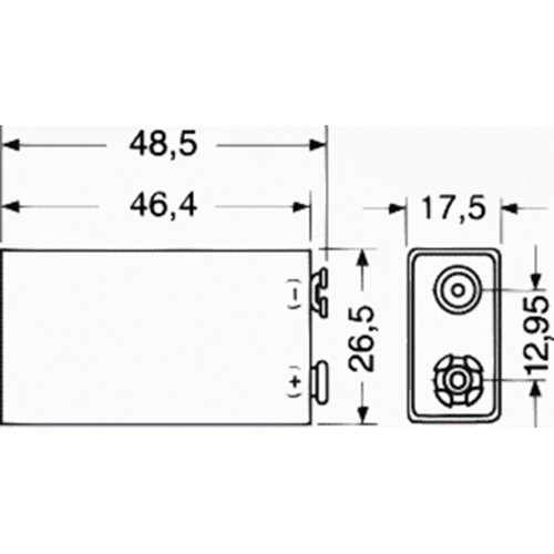 PILA MICROPIASTRA 9V TIPO 6LR61 DURACELL SERIE INDUSTRIAL