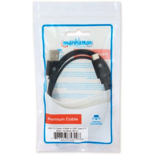 CABO CABLATO USB-A/ USB-C LUNGHEZZA 1 MT