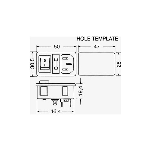 INTERRUTTORE BASC. + SPINA + PORTAFUSIBILE