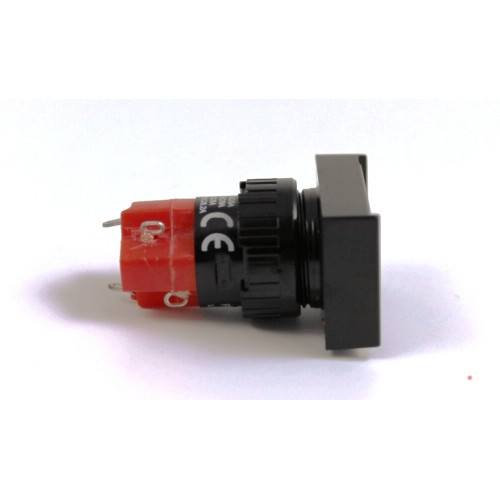 PULSANTE LUNIMOSO UNIPOLARE RETTANGOLARE ON - MOM CON AUTORITORNO 18X24MM