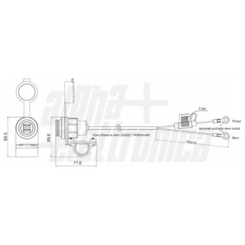 ADATTATORE USB 2 USCITE 2,1A