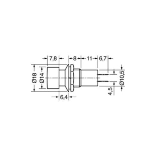 PULSANTE UNIPOLARE N.A. COLORE NERO MOMENTANEO