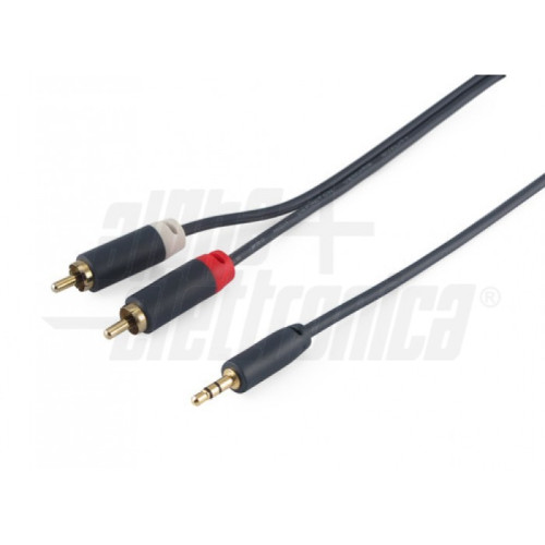 CAVO CABLATO 2 RCA / SP 3,5 LUNGHEZZA 3 METRI