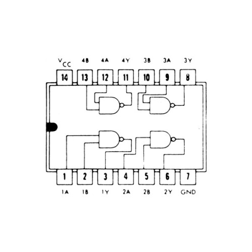 CIRCUITO INTEGRATO DIL14 SN74HCT00N