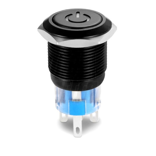 DEVIATORE UNIPOLARE LUMINOSO SENZA AUTORITORNO - LED BLU