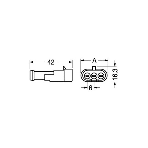 CONNETTORE AMP SUPER SEAL M. 4 P
