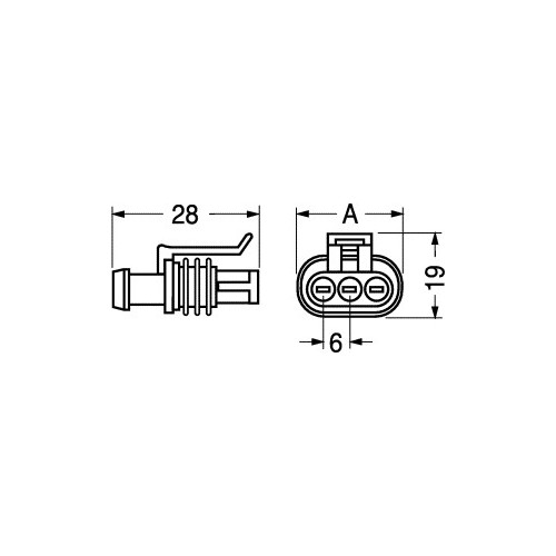 CONNETTORE AMP SUPER SEAL F. 6 P