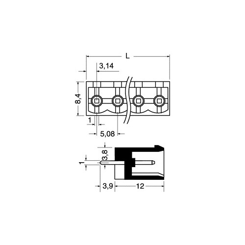 MORSETTO EUROPLUG  8 POLI MASCHIO DRITTO  5,08