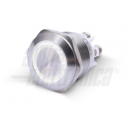 PULSANTE ANTIVANDALICO NO 5A 250V LED BIANCO