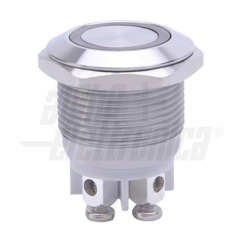 PULSANTE ANTIVANDALICO NO 5A 250V LED BIANCO