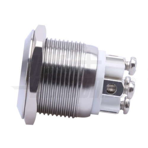 PULSANTE ANTIVANDALICO NO 5A 250V LED BIANCO