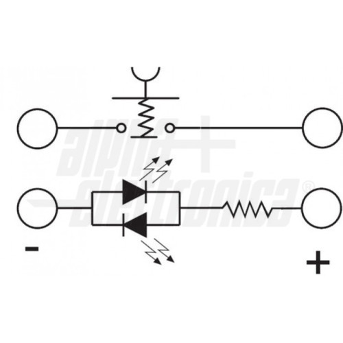 PULSANTE ANTIVANDALICO NO 5A 250V LED BIANCO