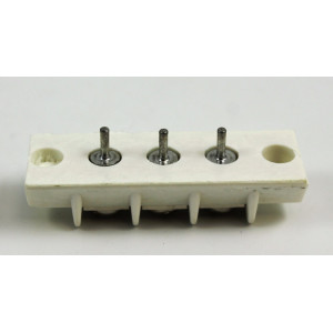 MORSETTIERA 3 POLI DA CIRCUITO STAMPATO SHIMOCO BIANCO MIL M14G - VITI INOX 2