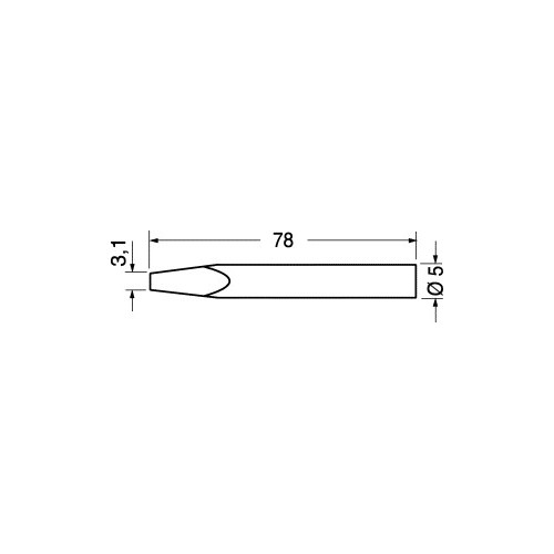 PUNTA ERSA A SCALPELLO DRITTA MODELLO 00032KD