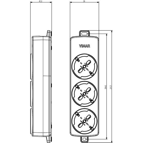 PRESA DA TAVOLO UNIVERSALE 3 USCITE