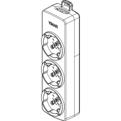 PRESA DA TAVOLO UNIVERSALE 3 USCITE