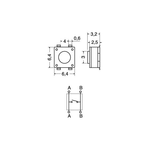 MICROPULSANTE IN SMD PER APPLICAZIONI ELETTRONICHE