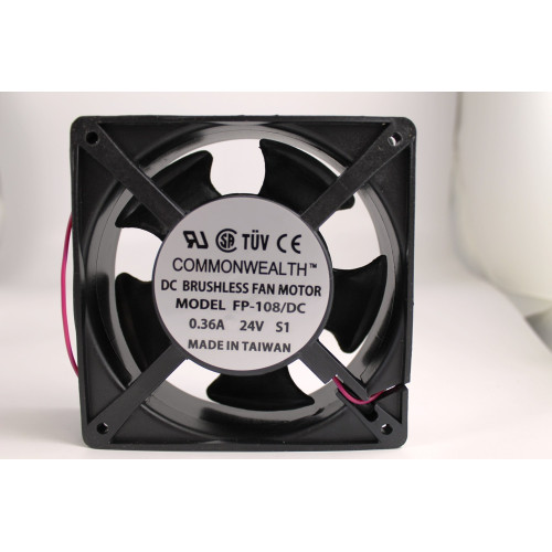 VENTILATORE ASSIALE 24 VDC MARCA COMMOWEALTH MODELLO FP108/DC S1 120X120X38 MM  