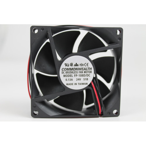 VENTILATORE ASSIALE 24 VDC MARCA COMMOWEALTH MODELLO FP-108D/DC S1B 80X80X25 MM