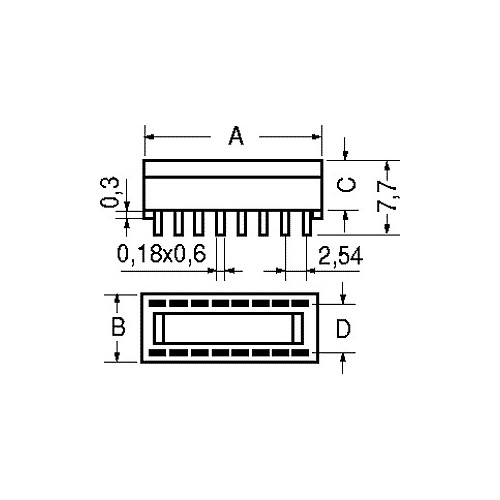 ZOCCOLO PER CIRCUITO INTEGRATO BASSO PROFILO