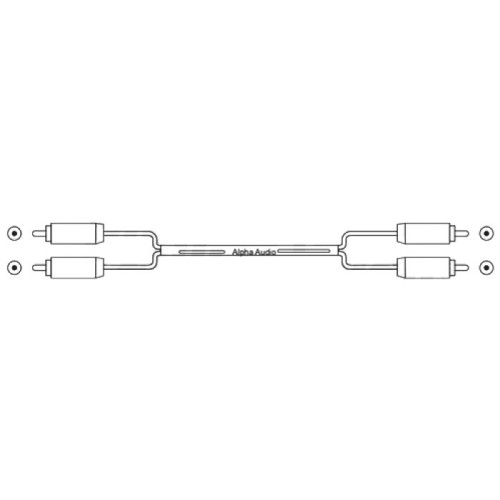 Cavo Cablato 2RCA/ 2RCA lunghezza 2 metri