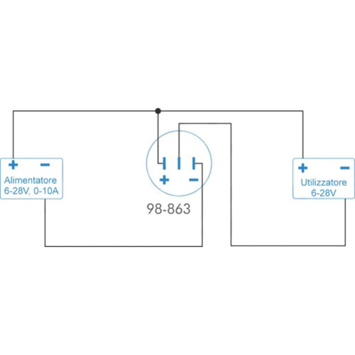 Amperometro + Voltmetro Digitale 24 V 10 A