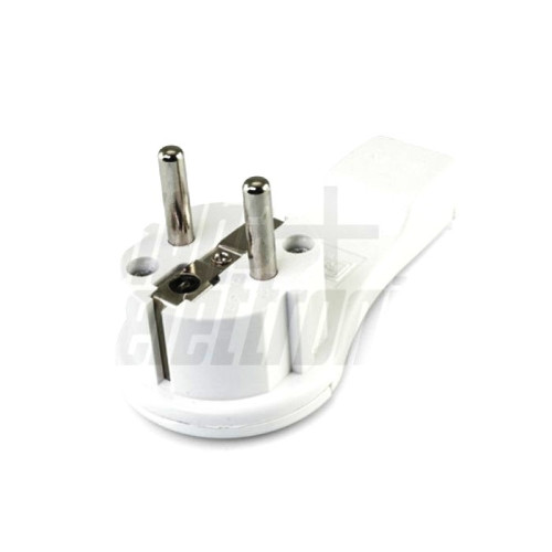 Spina Schuko 16 A 90° Slim Colore Bianco